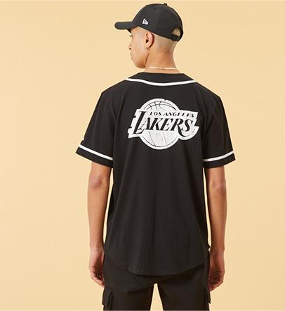 New Era Distressed Logo Button Up Tee Loslak