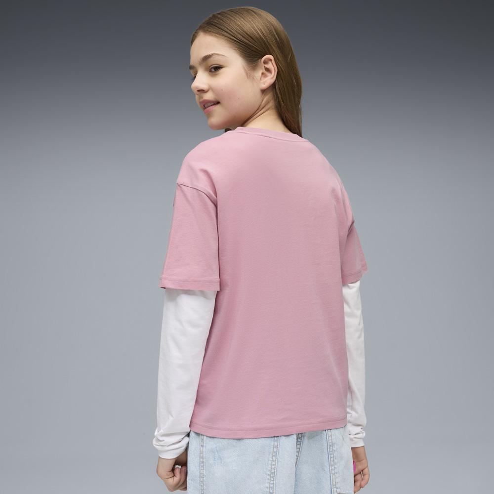 Puma Camiseta De Corte Rectangular Essentials Juvenil