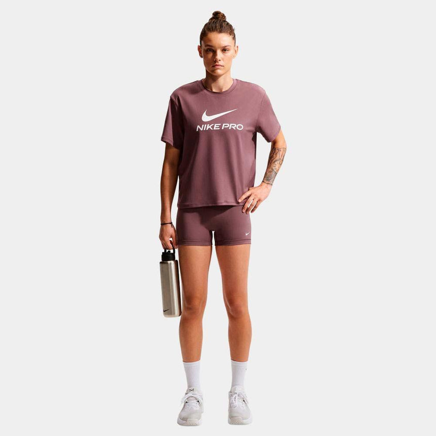 Shorts Nike Pro De Biker De Talle Medio Y 3" – Mujer