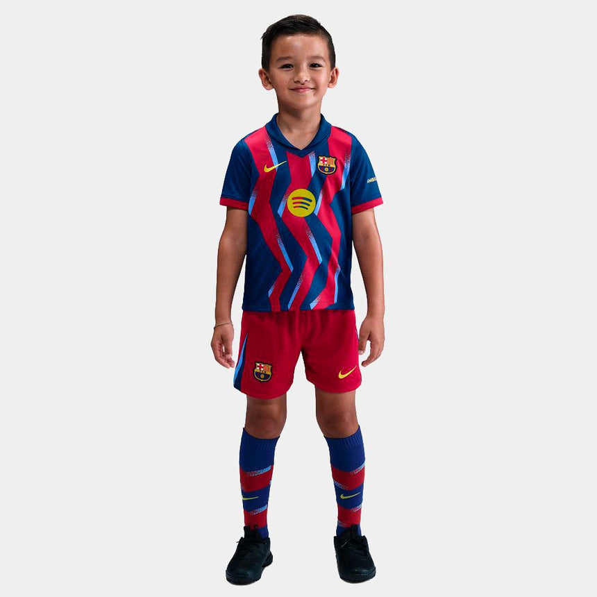 Nike Fc Barcelona 2025/26 Stadium Fourth Little Kids’ Soccer Replica 3-Piece Kit
