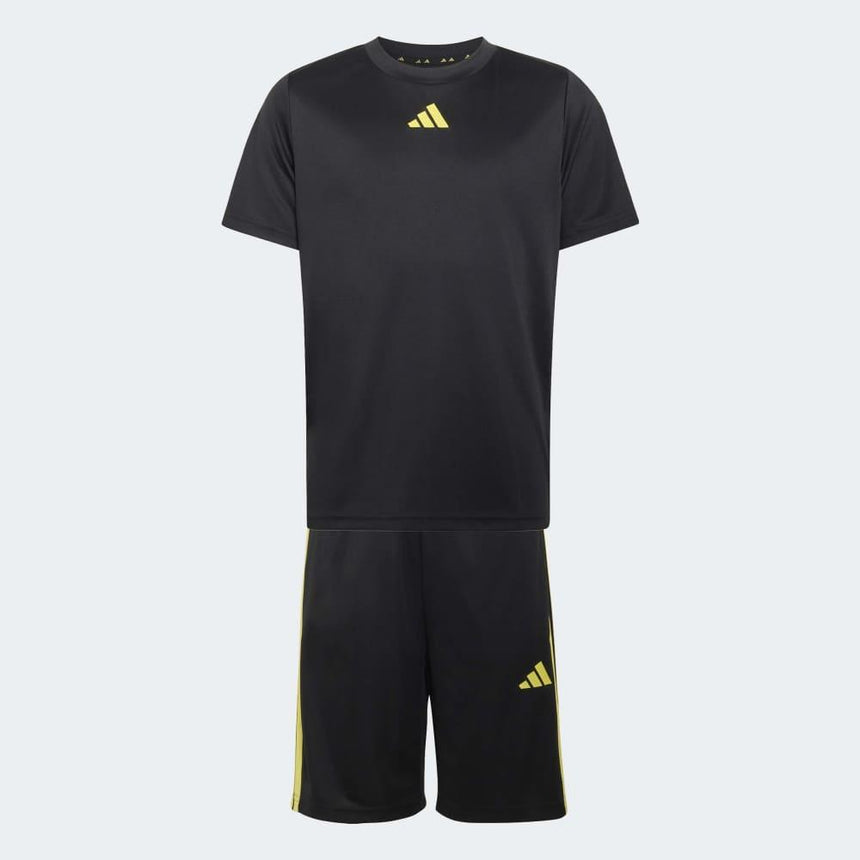 adidas Conjunto Camiseta Y Pantalón Corto Train Essentials 3 Bandas (adolescentes)