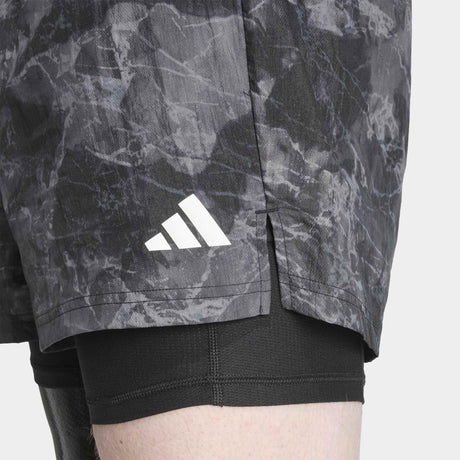 adidas Pantalón Corto 2 En 1 Spray Dye Own The Run