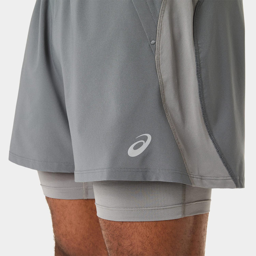 Short Asics Road 2n1 5in Hombre