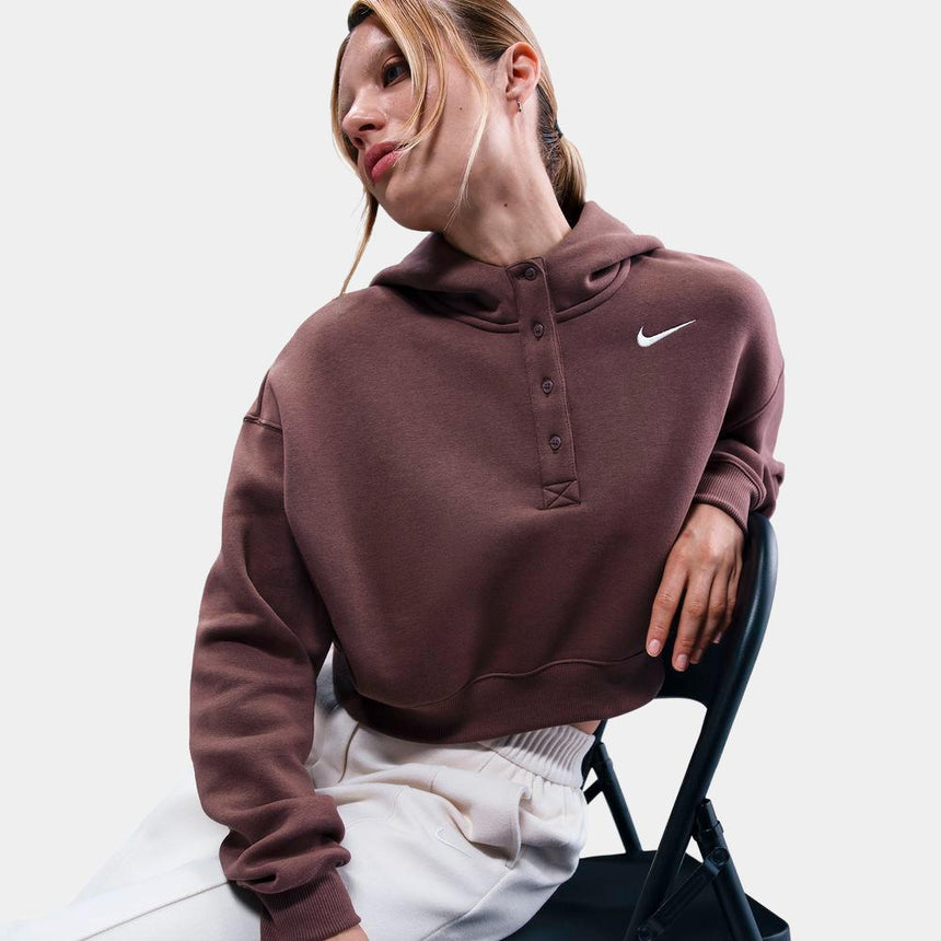 Sudadera Nike Sportswear Phoenix Fleece Con Capucha Henley - Mujer