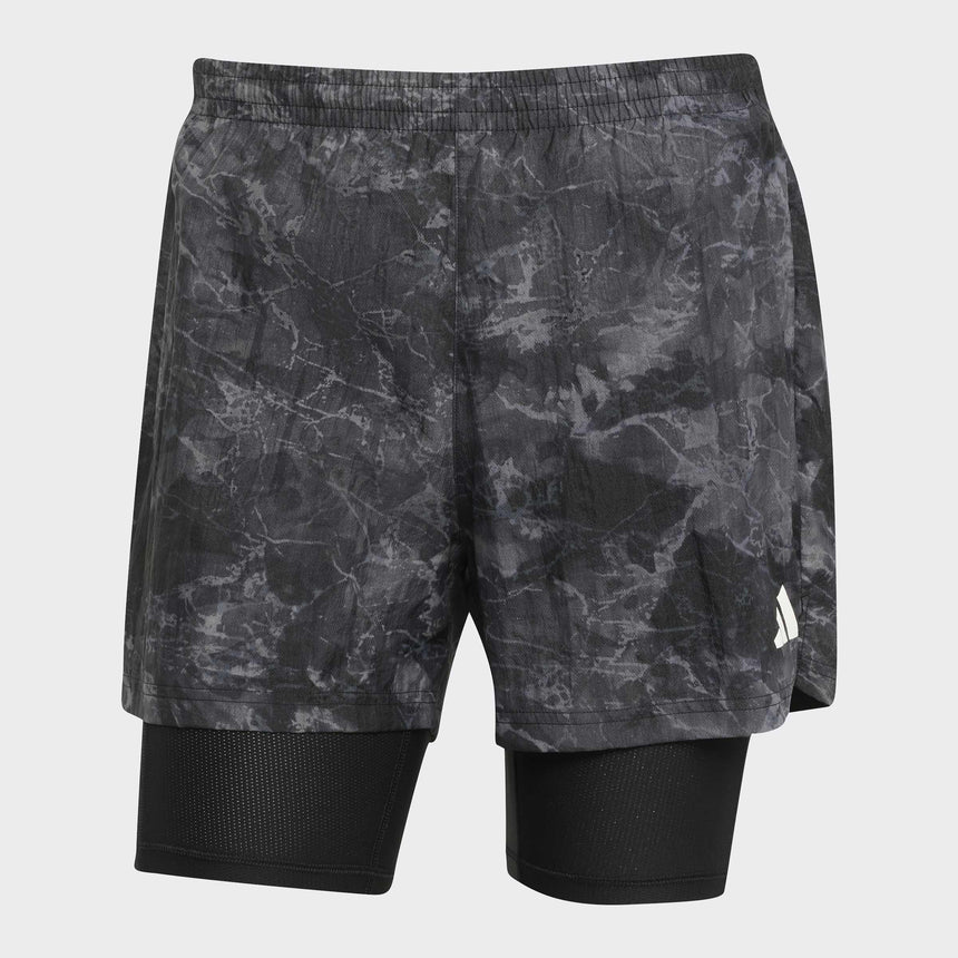 adidas Pantalón Corto 2 En 1 Spray Dye Own The Run