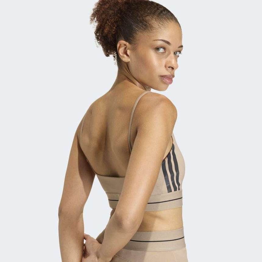 adidas Sujetador De Sujeción Ligera Hyperglam 3-Stripes